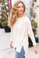Ivory Textured Dolman Sweater