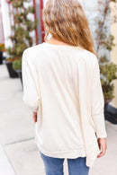 Ivory Textured Dolman Sweater