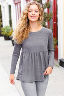 Charcoal French Terry Top