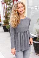 Charcoal French Terry Top