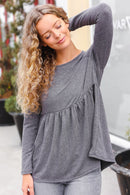 Charcoal French Terry Top