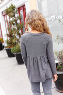Charcoal French Terry Top