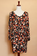 Black/Orange Floral Dress (5pc)