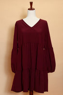 Wine Tiered Dress (5pc)