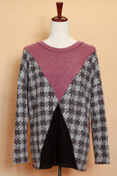 Houndstooth Hacci Top