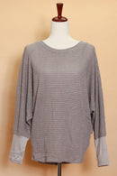 Mocha Textured Dolman Sleeve Top