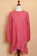 Red French Terry Tunic
