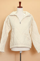 Ivory Puffer Pocketed Zip Up (5pc)