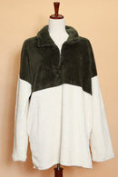 Plus Olive/Ivory Zip Sherpa (5pc)