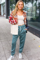Ash Jade Knit Front Seam Sweatpants (Open Pack)