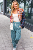 Ash Jade Knit Front Seam Sweatpants (Open Pack)