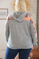 Harvest Ethnic Patchwork Print Kangaroo Pocket Hoodie (Open Pack)