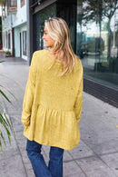 Plus Mustard Hacci Babydoll Top