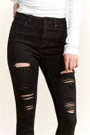 (PRE PACK) High Rise Heavily Destructed Ankle Skinny Jeans EP3410
