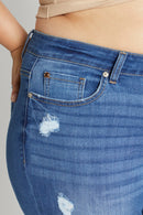 (PRE PACK) Plus size Distressed Crop Skinny Jeans EP3413XL