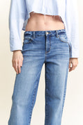 (OPEN PACK) Mid Waist Loose Straight Jeans WEP3580