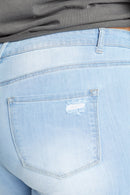 (OPEN PACK) Plus Size Distressed Skinny Jeans WEP3001XL