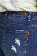 (OPEN PACK) Plus size Destructed Bermuda Denim Shorts WESP3399XL