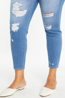 (OPEN PACK) Plus size Distressed Ankle Skinny Jeans WEP3278XL