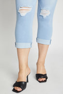 (PRE PACK) Plus size Distressed Crop Skinny Jeans EP3413XL