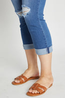 (PRE PACK) Plus size Distressed Crop Skinny Jeans EP3413XL