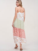 WOMEN'S SLEEVELESS TIERED MULTI TUNIC MAXI DRESS