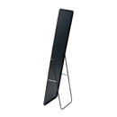 Full Length Floor Mirror with Black Frame and Stand, 14.2 x 57.5", Free-Standing