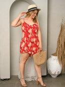 PLUS SIZE FLORAL ROMPER