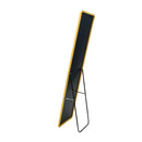 Full Length Floor Mirror with Gold Frame and Stand, 14.2 x 57.5", Free-Standing