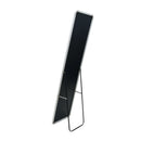 Full Length Floor Mirror with White Frame and Stand, 14.2 x 57.5", Free-Standing