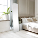 Full Length Floor Mirror with White Frame and Stand, 14.2 x 57.5", Free-Standing