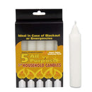 All Purpose White Candles 5ct - 5in