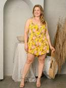 PLUS SIZE FLORAL ROMPER