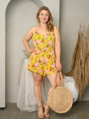 PLUS SIZE FLORAL ROMPER