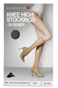 11014 6 Pairs Knee High Stockings â€“ Waistband-Free, Graduated Compression