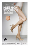 11014 6 Pairs Knee High Stockings â€“ Waistband-Free, Graduated Compression