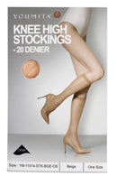 11014 6 Pairs Knee High Stockings â€“ Waistband-Free, Graduated Compression