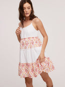 WOMEN'S SLEEVELESS TIERED MULTI TUNIC MINI DRESS