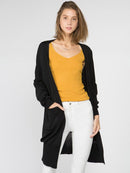 WOMEN'S LONG SLEEVE OPEN FRONT POCKETS OVERSIZED CARDIGAN