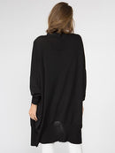 WOMEN'S LONG SLEEVE OPEN FRONT POCKETS OVERSIZED CARDIGAN