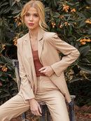 WOMEN'S LONG SLEEVE BUTTON DETAILED POCKETS JACKET