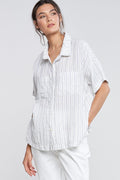 Stripe Gauze Eileen Shirt