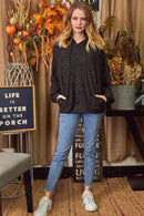 Plus Black Hacci Hoodie