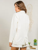 WOMEN'S LONG SLEEVE BUTTON CLOSURE BLAZER