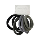 8.5CM Black Grey Mix Hair Tie RB8GR (12PC)
