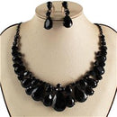 Crystal Necklace Earring Set FJN362 (2PC)