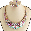 Crystal Necklace Earring Set FJN362 (2PC)