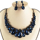 Crystal Necklace Earring Set FJN362 (2PC)