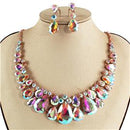 Crystal Necklace Earring Set FJN362 (2PC)