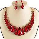 Crystal Necklace Earring Set FJN362 (2PC)
